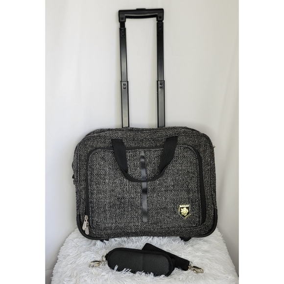 Adolfo Bags Adolfo Rolling Wheel Laptop Bag Hideaway Handle Poshmark